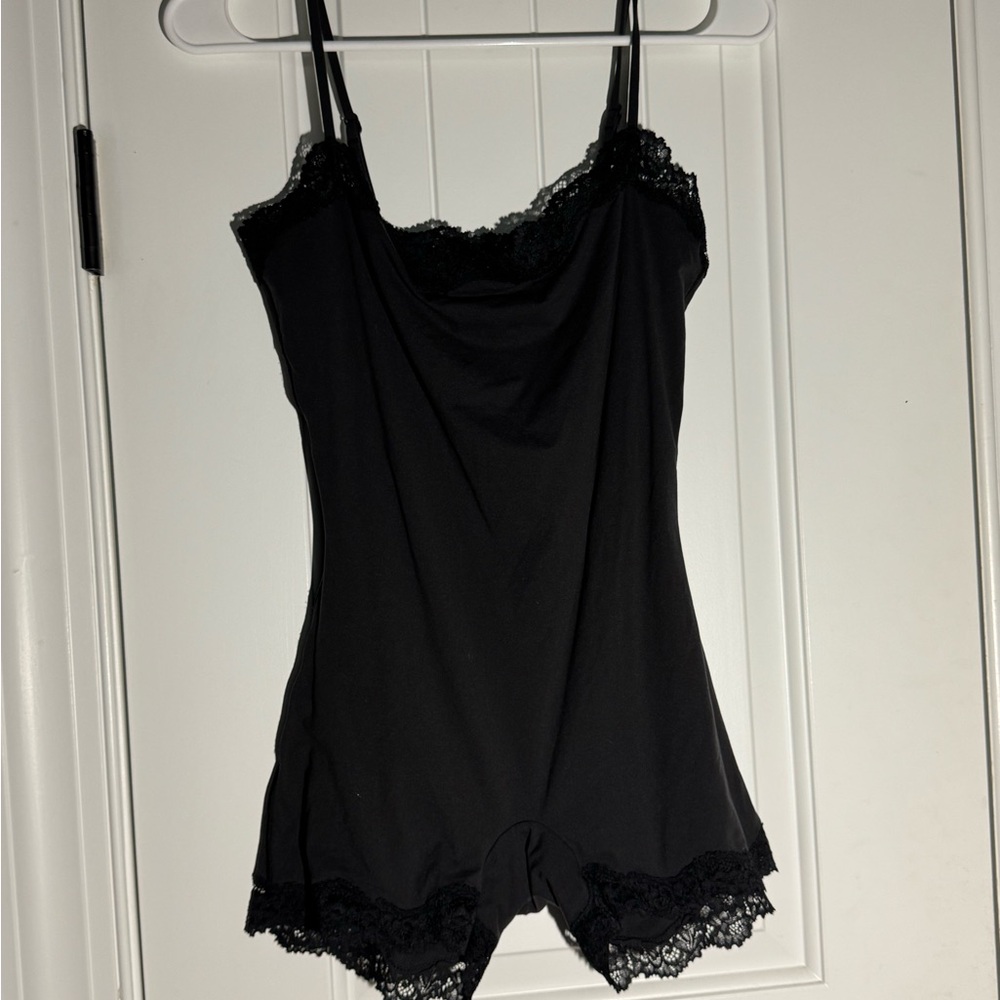 SKIMS Black Fits Everybody Lace Onesie